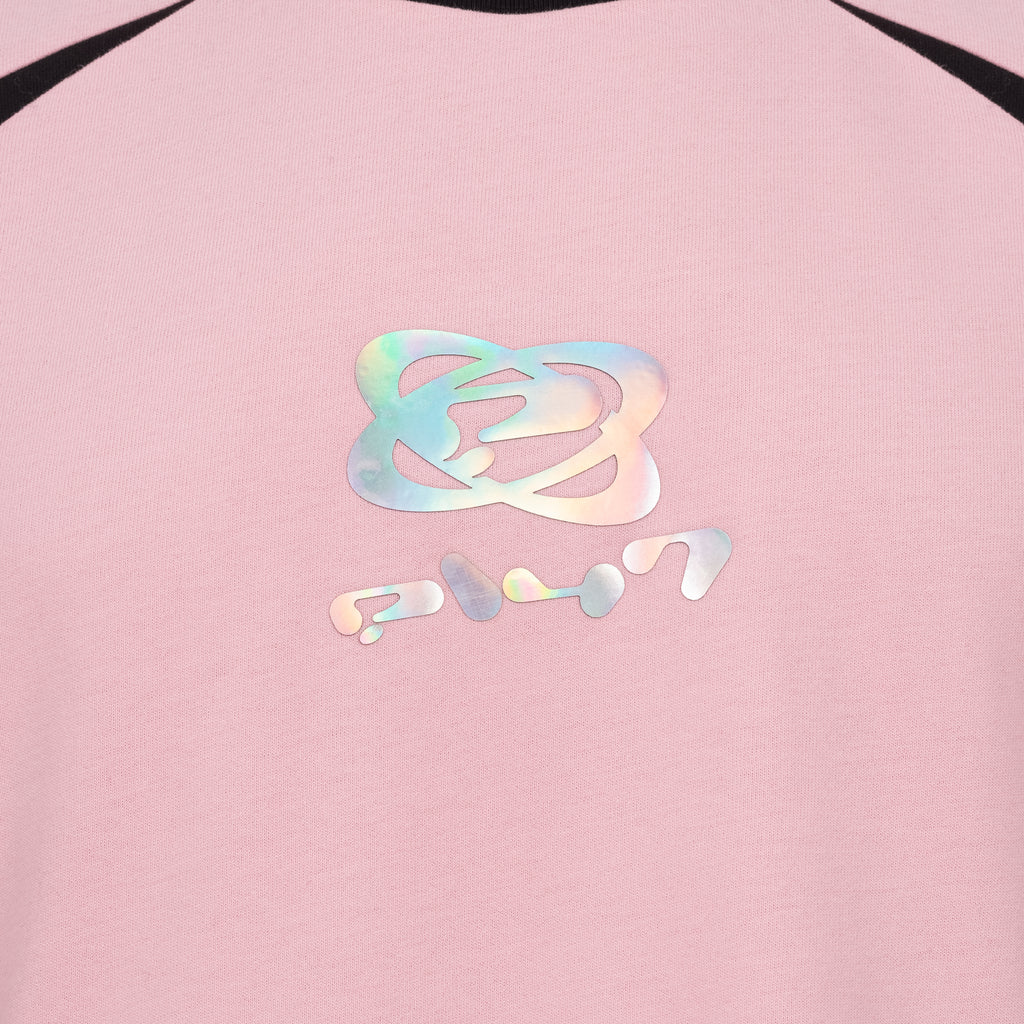 Dusty Pink Holograph Orbit T-shirt