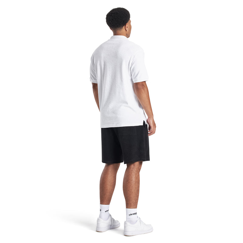 WHITE - FROTTEE POLO SHIRT