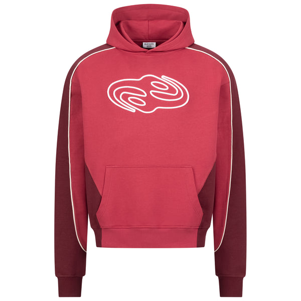 Fire Red / Burgundy 3D College Hoodie