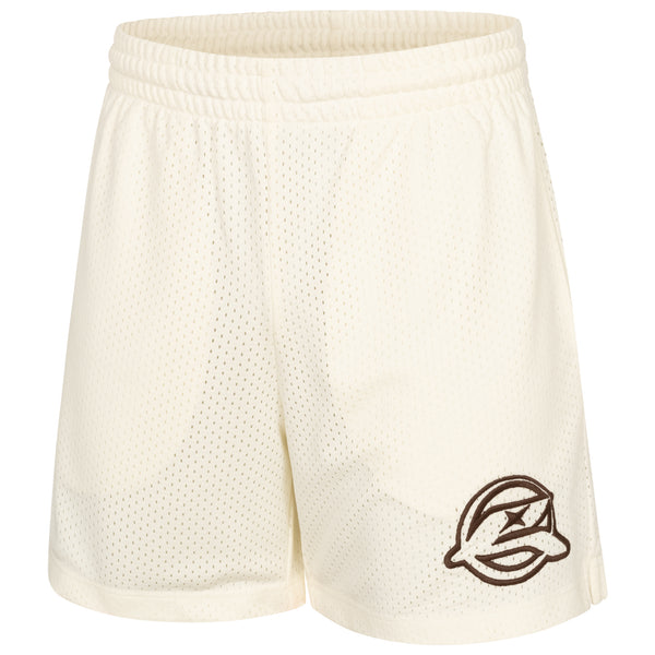 CREAM / BROWN MESH SHORTS