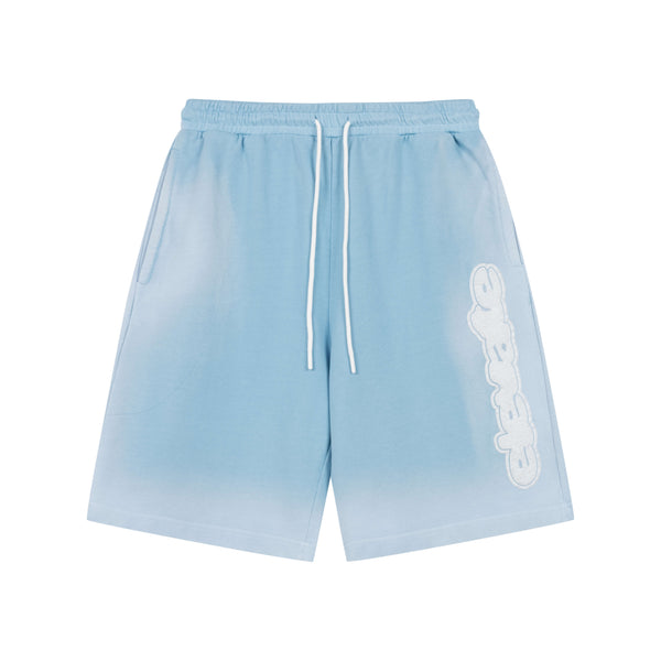 Acid Washed Summer Shorts - Sky Blue