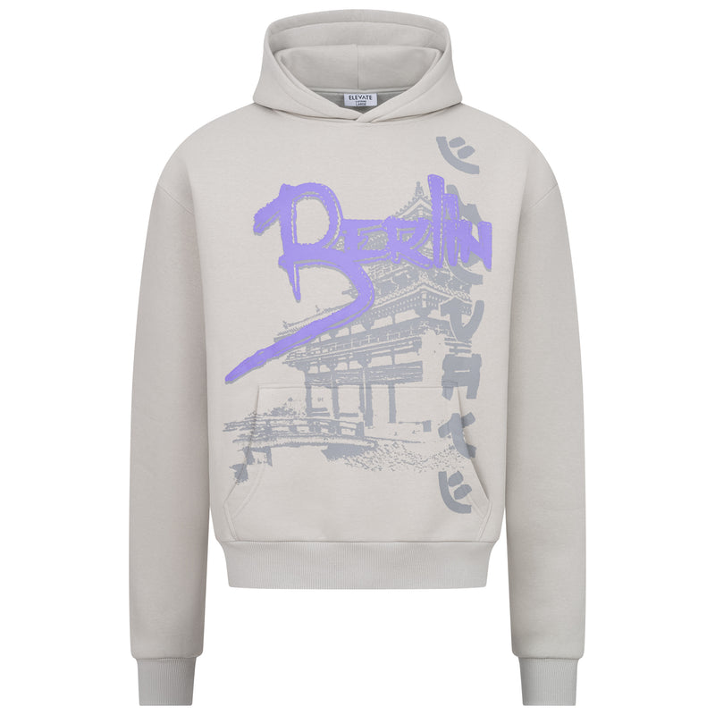 Grey Jinmeiyō Berlin Purple Grey Hoodie