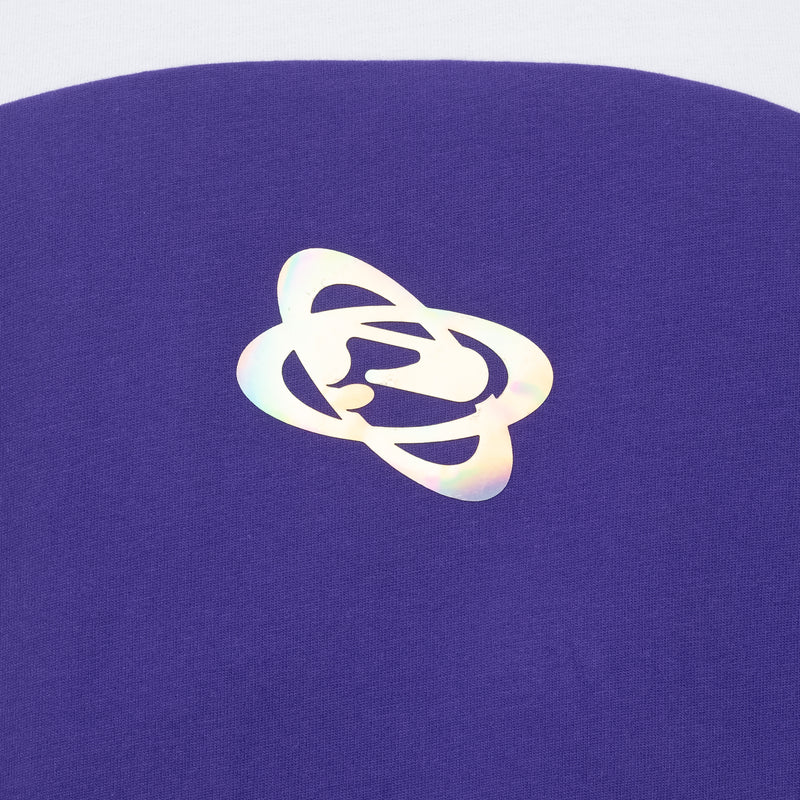 Orchid/ White Futuristic Polo T-shirt