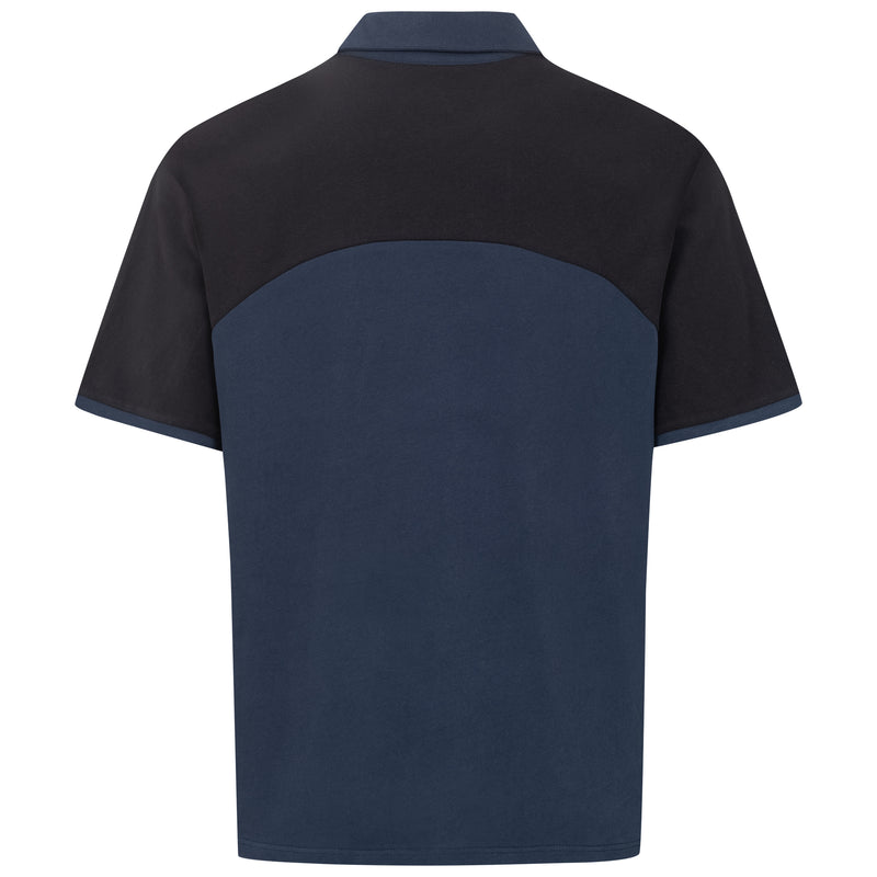 Dark Blue Futuristic Polo T-shirt