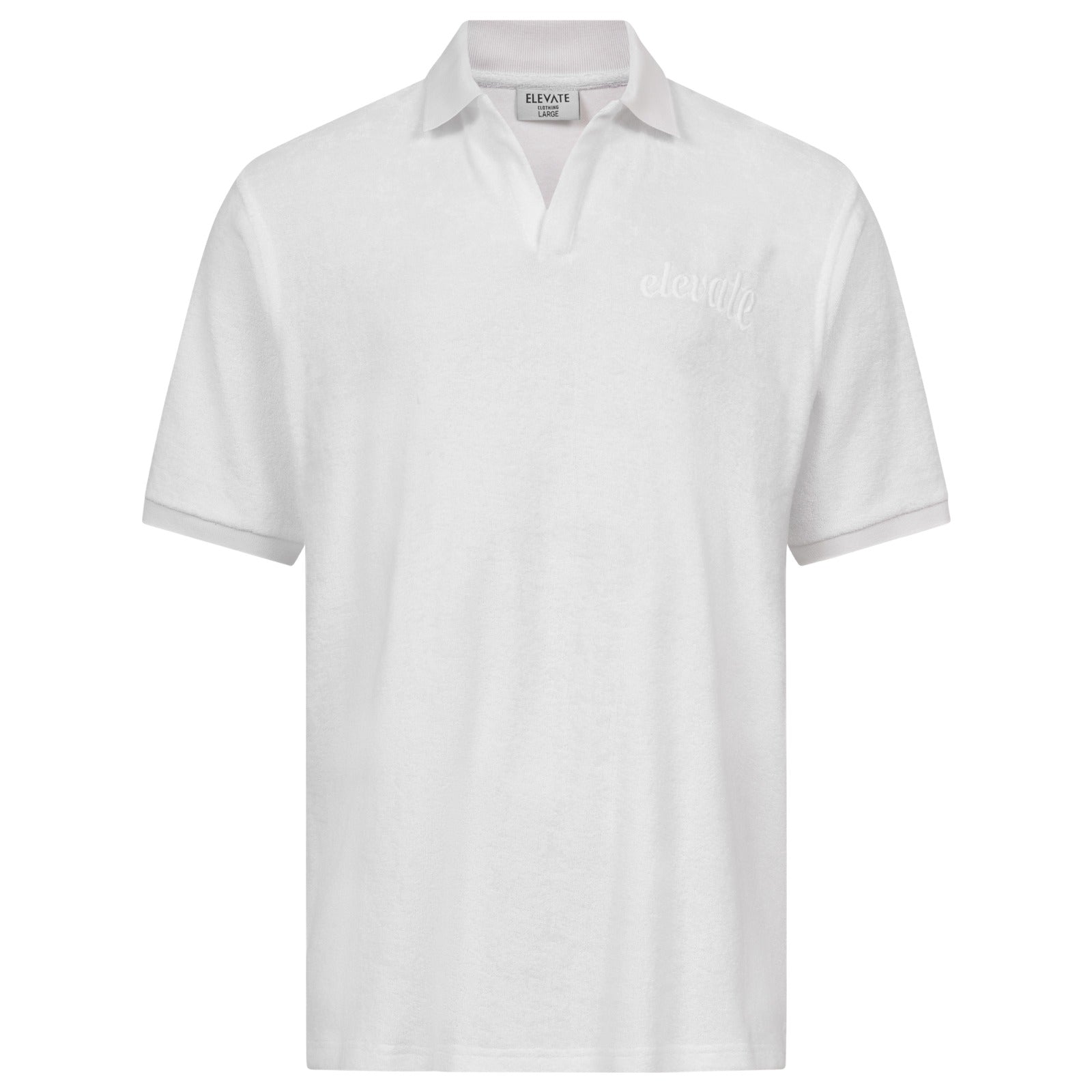 WHITE - FROTTEE POLO SHIRT