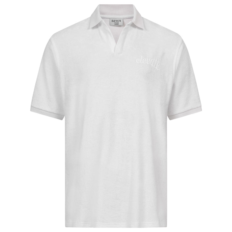 WHITE - FROTTEE POLO SHIRT