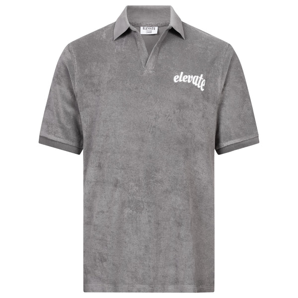 CHARCOAL- FROTTEE POLO SHIRT