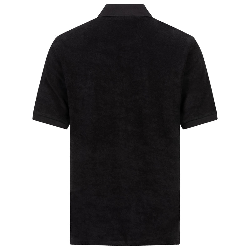 PITCH BLACK - FROTTEE POLO SHIRT