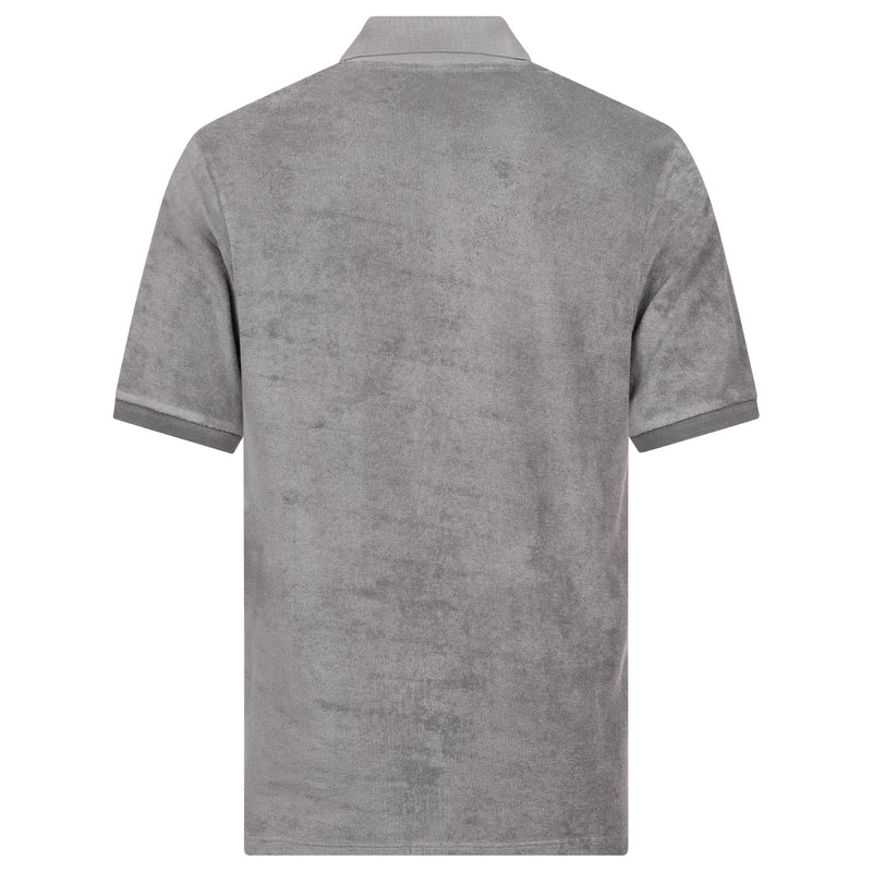 CHARCOAL- FROTTEE POLO SHIRT
