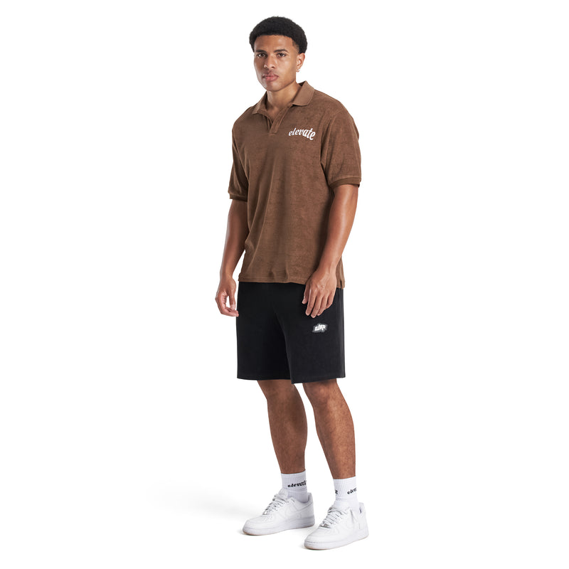 CHOCOLATE - FROTTEE POLO SHIRT