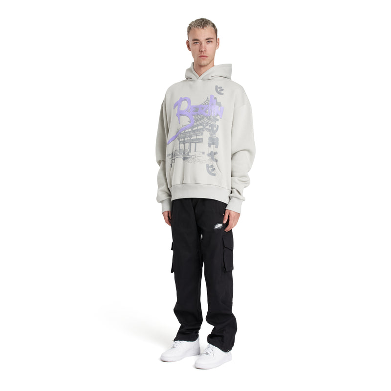 Grey Jinmeiyō Berlin Purple Grey Hoodie