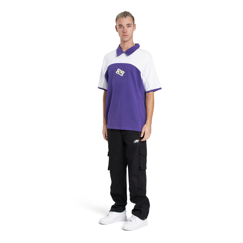 Orchid/ White Futuristic Polo T-shirt