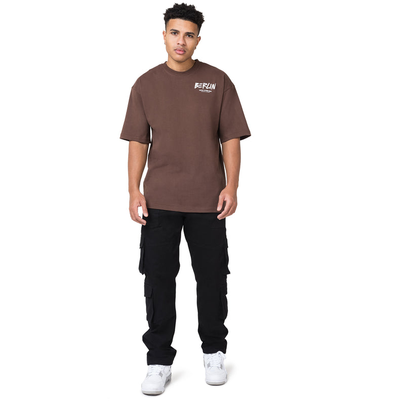 FIRE ORANGE/BROWN INTERNATIONAL T-SHIRT