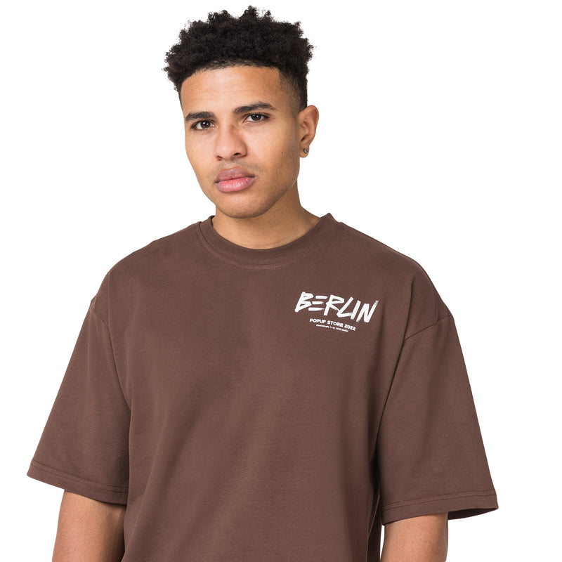 FIRE ORANGE/BROWN INTERNATIONAL T-SHIRT