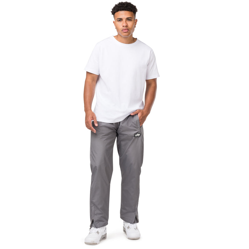 ANTHRACITE NYLON TRACKPANTS