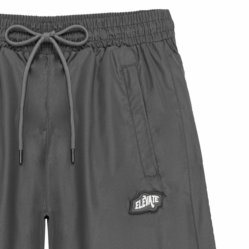 ANTHRACITE NYLON TRACKPANTS