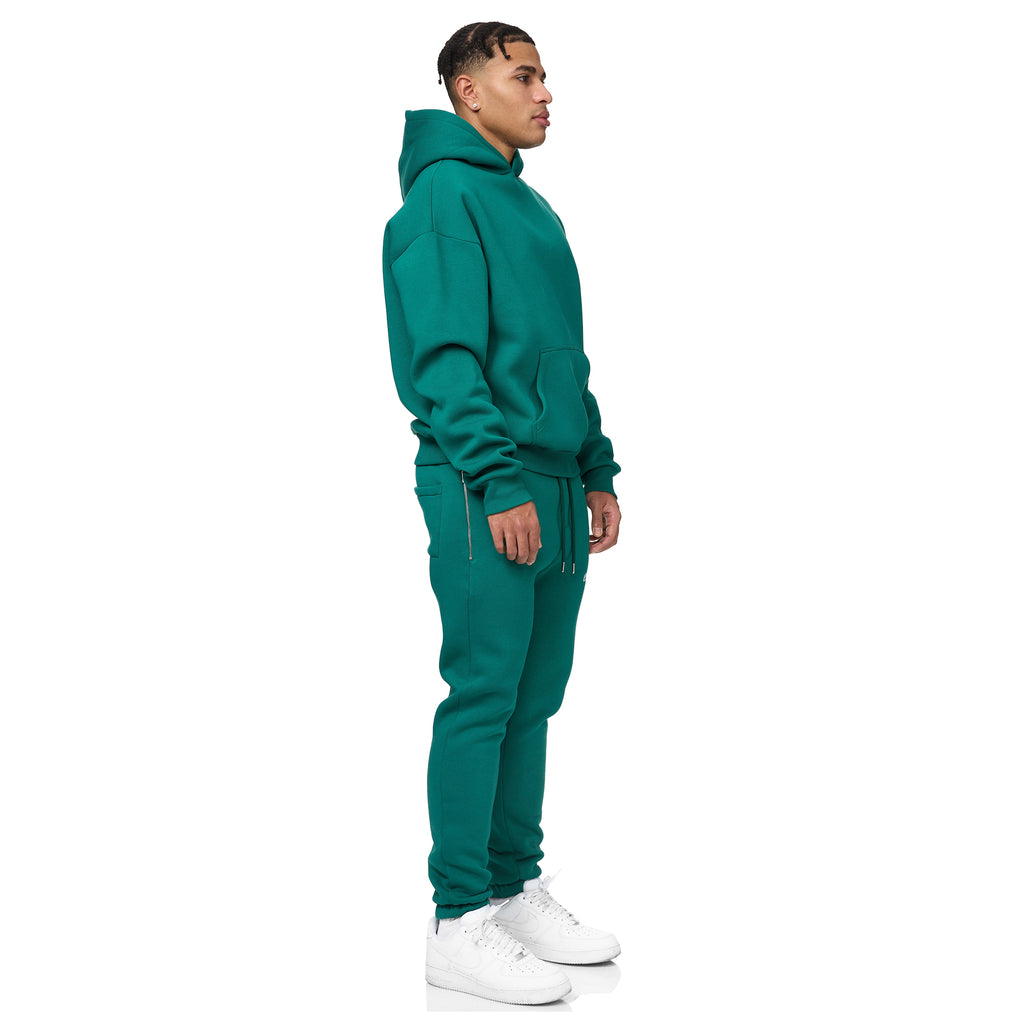 VERT ÉMERAUDE - SWEAT À CAPUCHE BASIQUE
