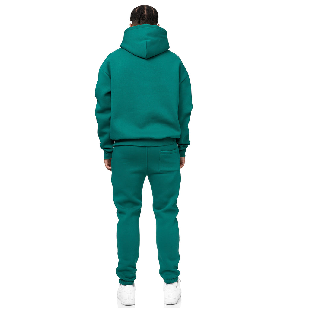 VERT ÉMERAUDE - SWEAT À CAPUCHE BASIQUE