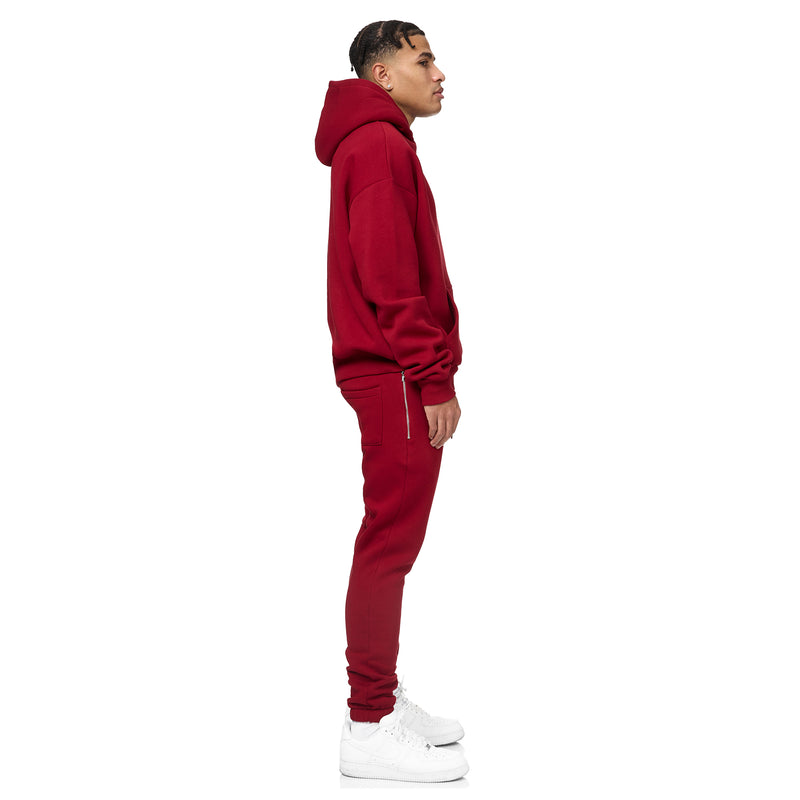 BASIC SWEAT PANTS - BURGUNDY