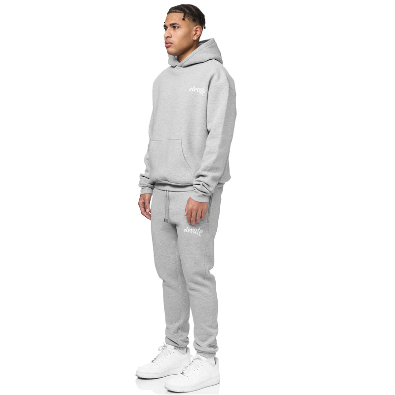GRIS CHINÉ - SWEAT À CAPUCHE BASIQUE