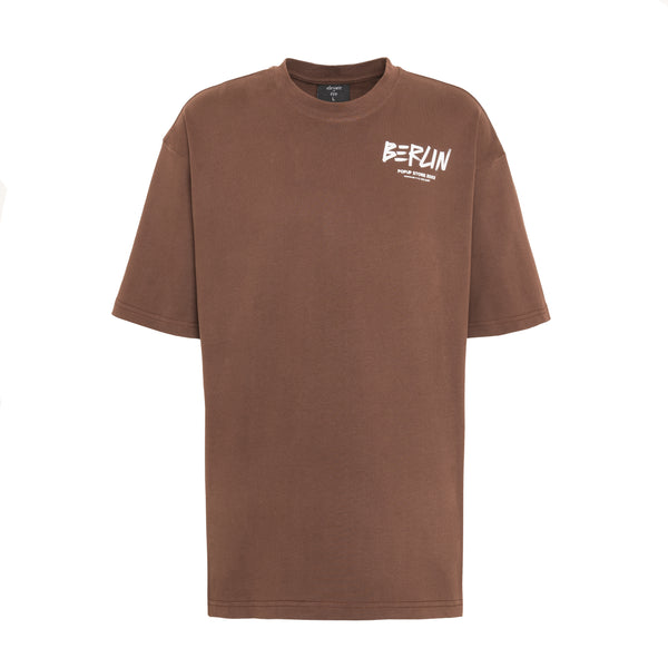FIRE ORANGE/BROWN INTERNATIONAL T-SHIRT