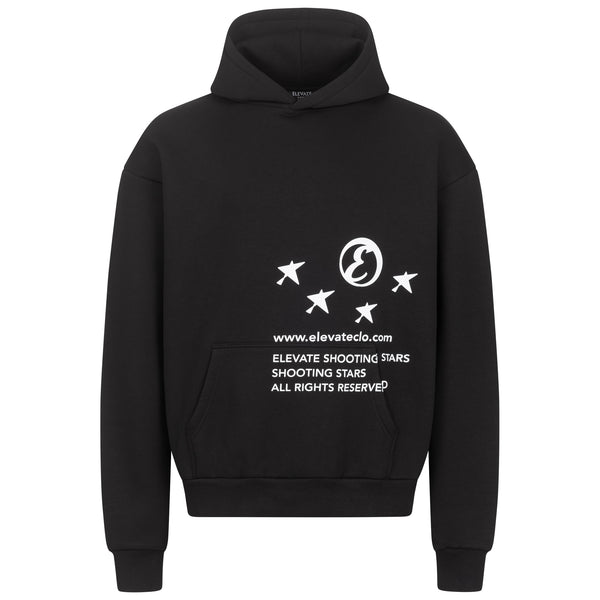 BLACK SHOOTING STARS  ELEVATE HOODIE