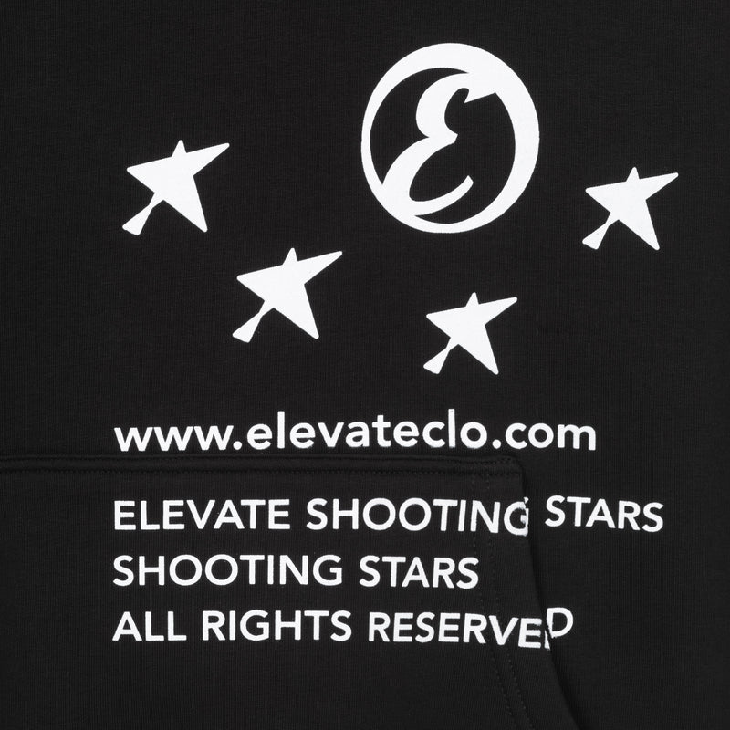 BLACK SHOOTING STARS  ELEVATE HOODIE