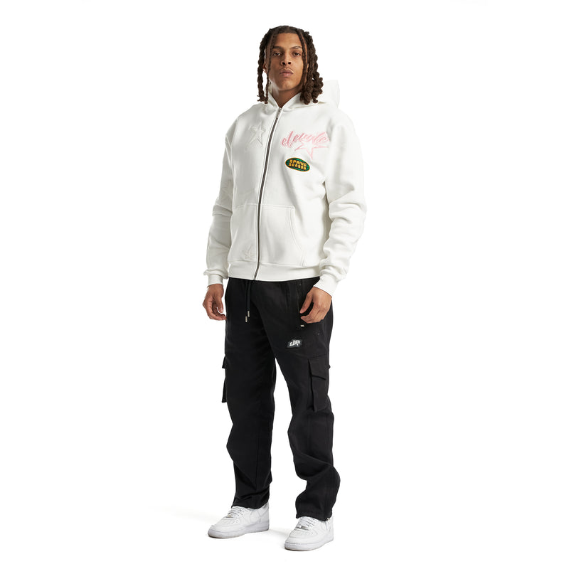 WHITE/PINK SPRING SEASON ELEVATE ZIPPER