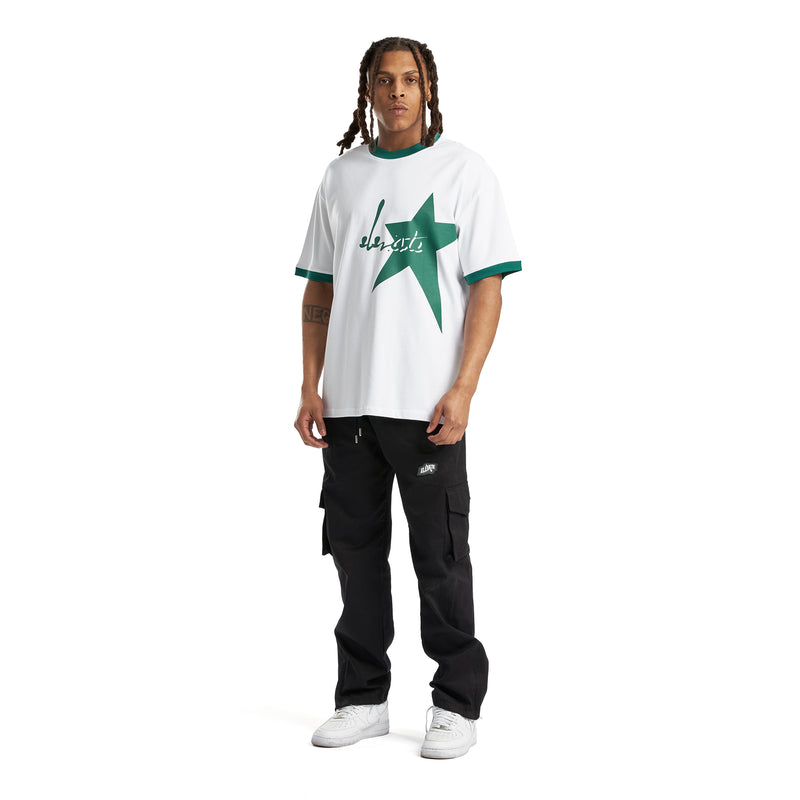PINE GREEN ELEVATE STAR  T-SHIRT
